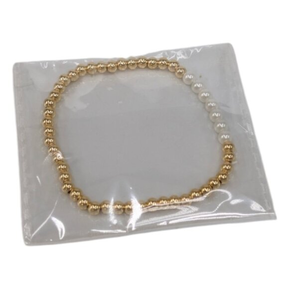 The Sis Kiss Heart Charm Bracelet Womens Tortoise Shell Gold Tone Beaded - Picture 5 of 12